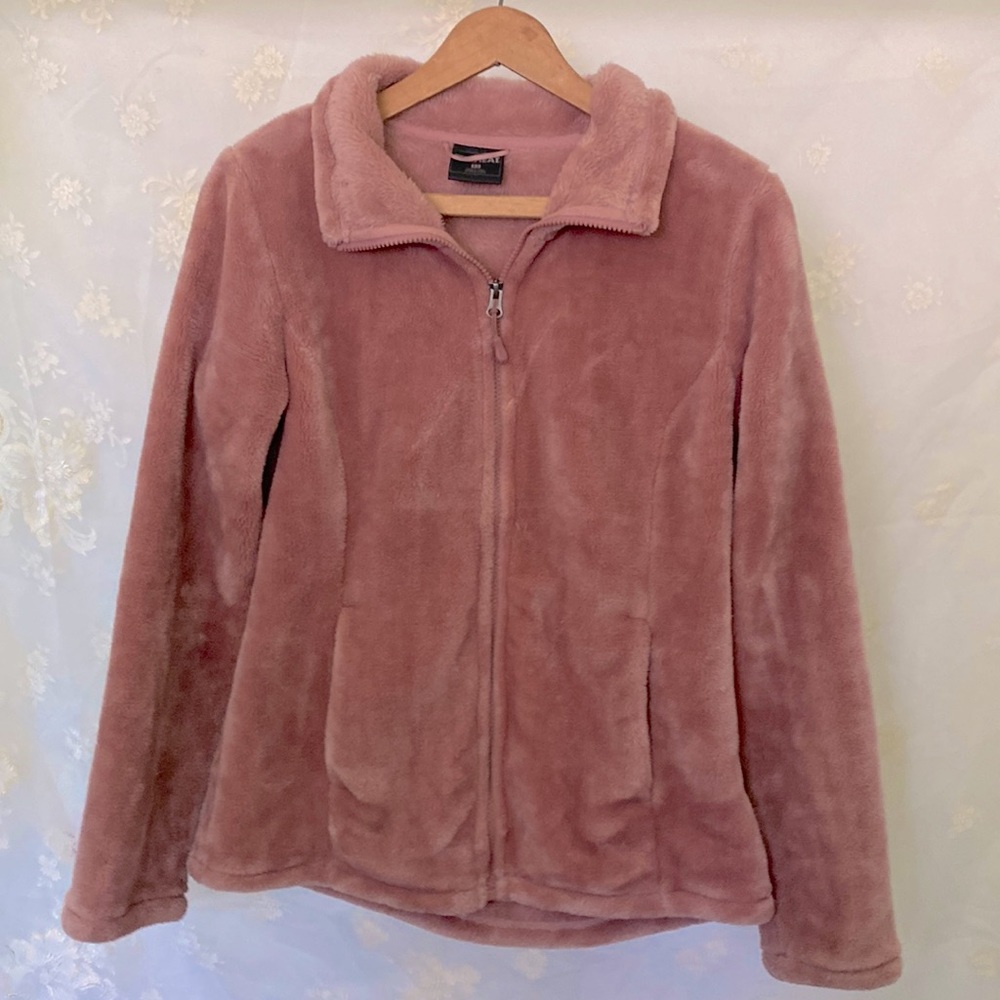 Fuzzy Pink Athletic Jacket